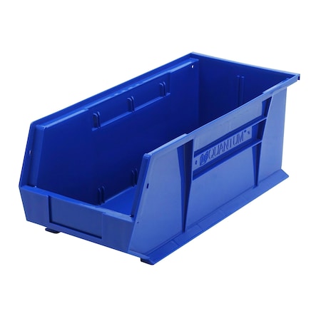 Quantum Storage Systems Hang & Stack Storage Bin, Polypropylene, Blue, 7 in H, 8-1/4 in W, 18 in L QUS248BL